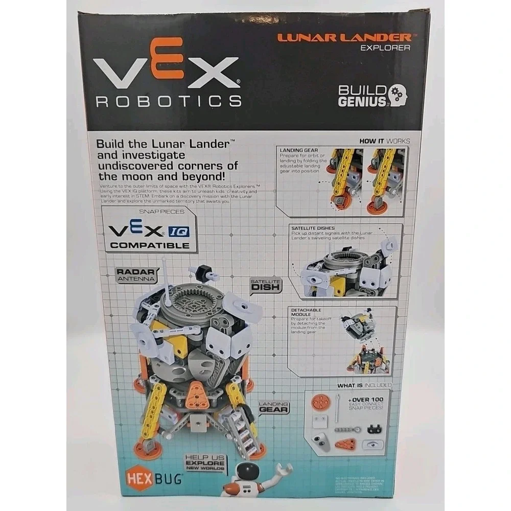 HEXBUG VEX Robotics Lunar Lander Explorer STEM Construction Kit 400+ Pcs NEW